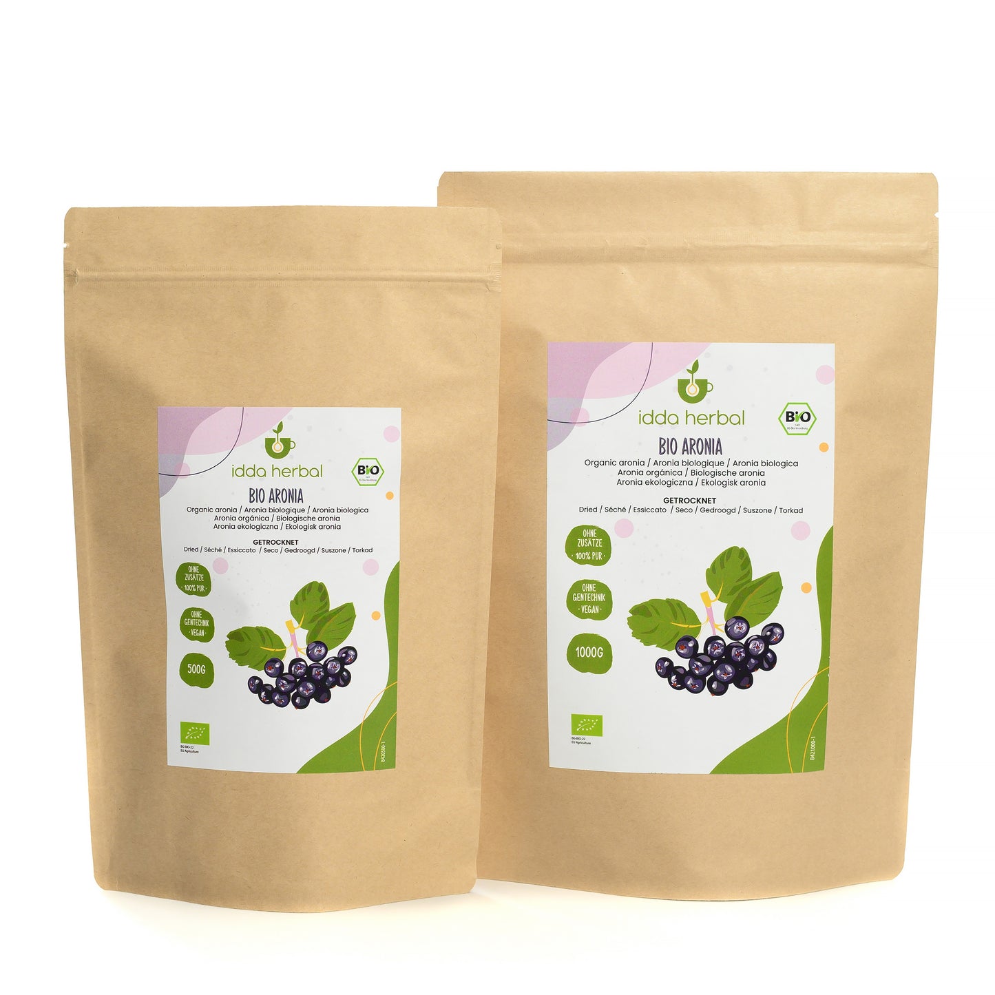 Organic aronia berries, dried