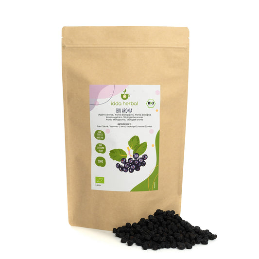 Organic aronia berries, dried