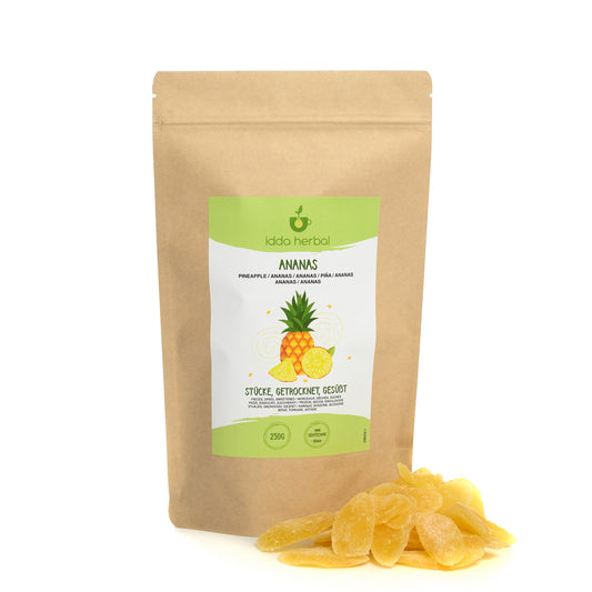 Pineapple pieces, dried