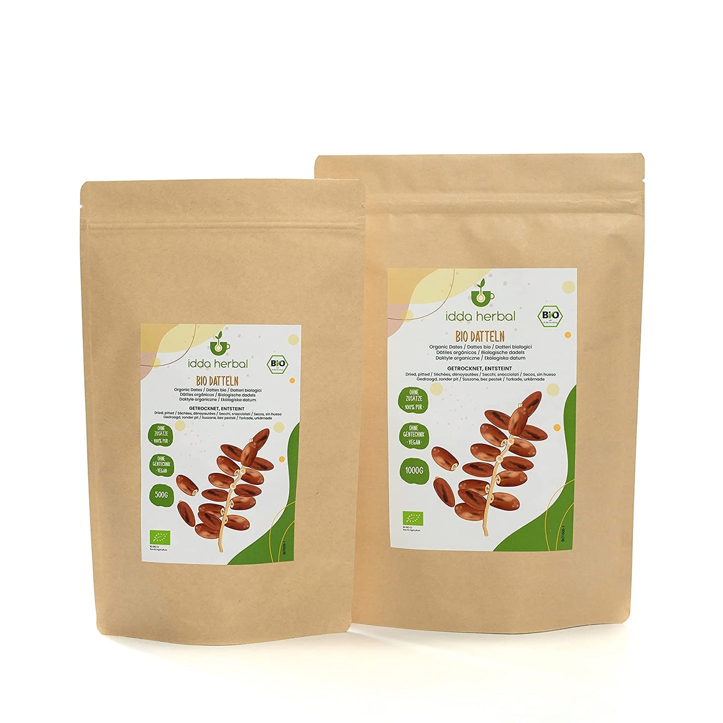 Organic dates, pitted, dried