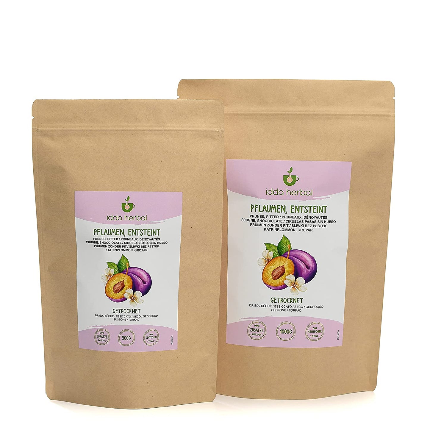 Plums, pitted, dried