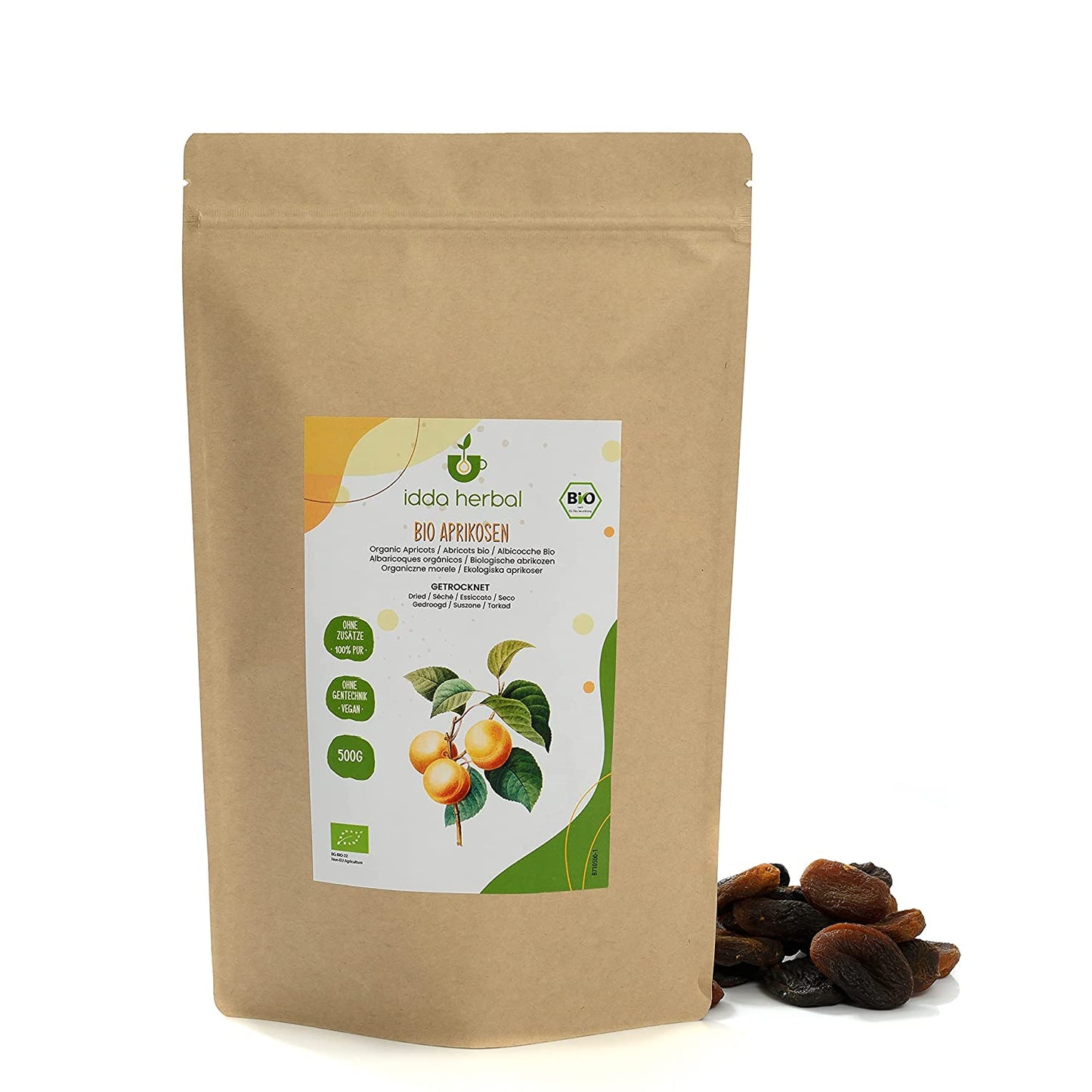 Organic apricots, dried