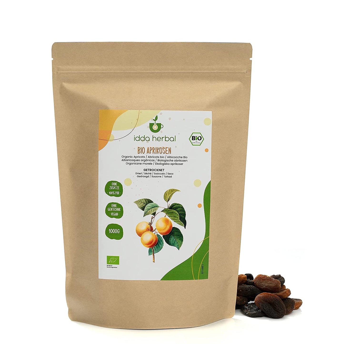 Organic apricots, dried