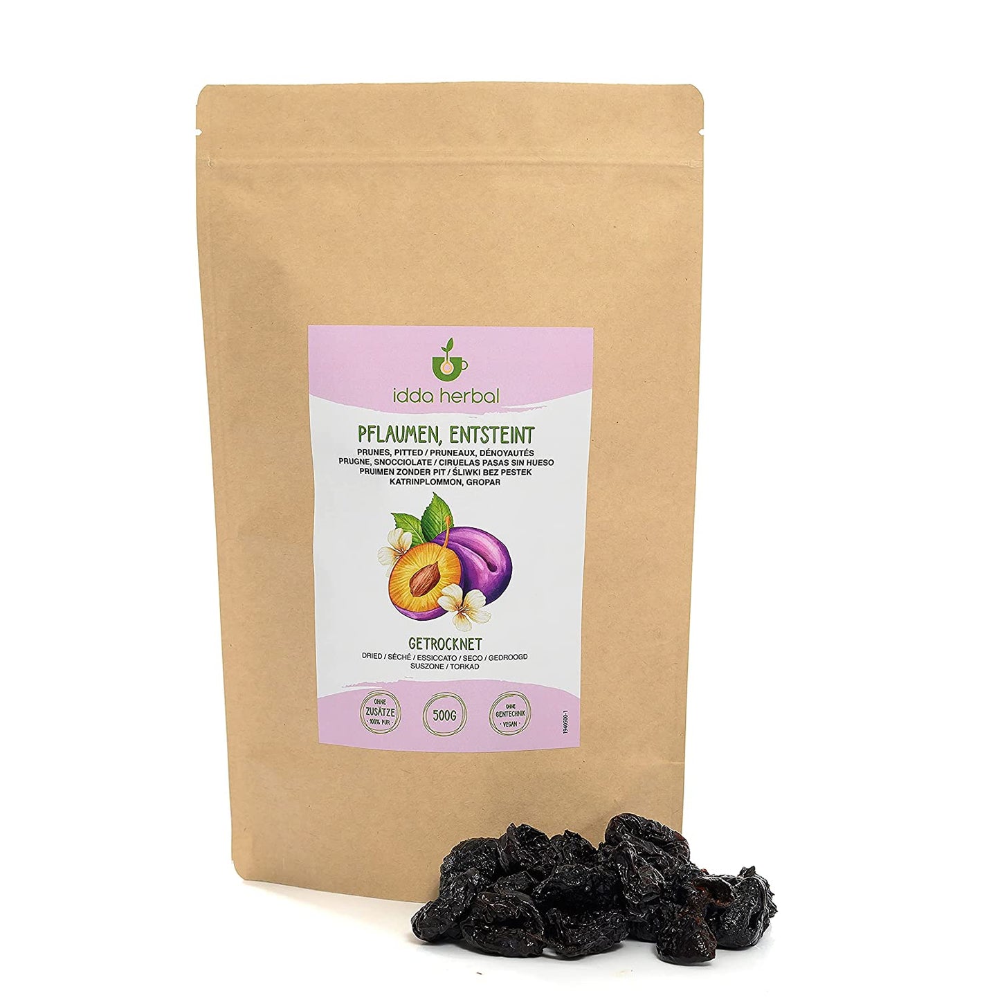 Plums, pitted, dried