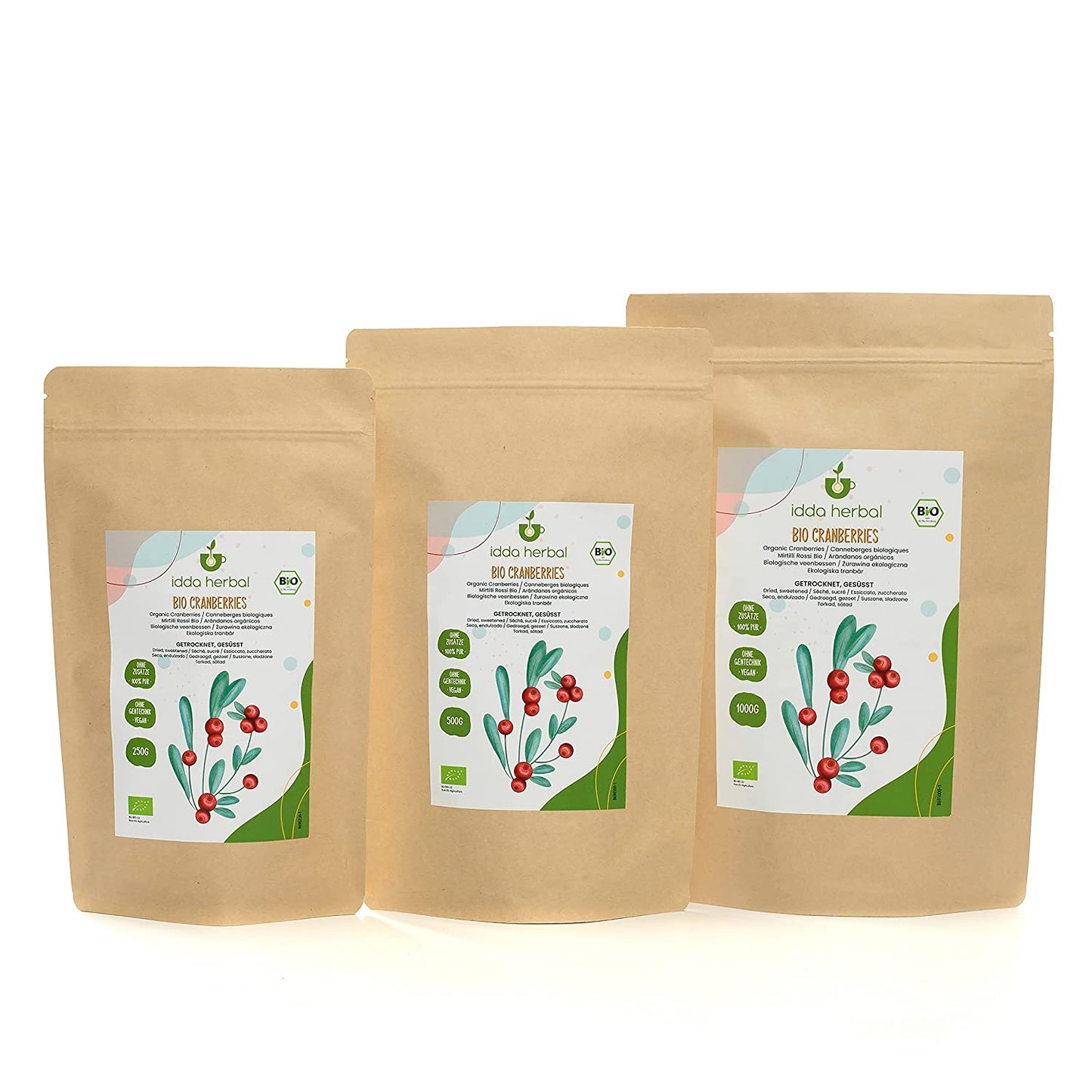 Organic cranberries, dried